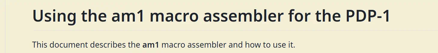 am1 assembling a program in a terminal